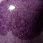 Purple Crackle Ceramic Vase with Dried Floral Arrangement